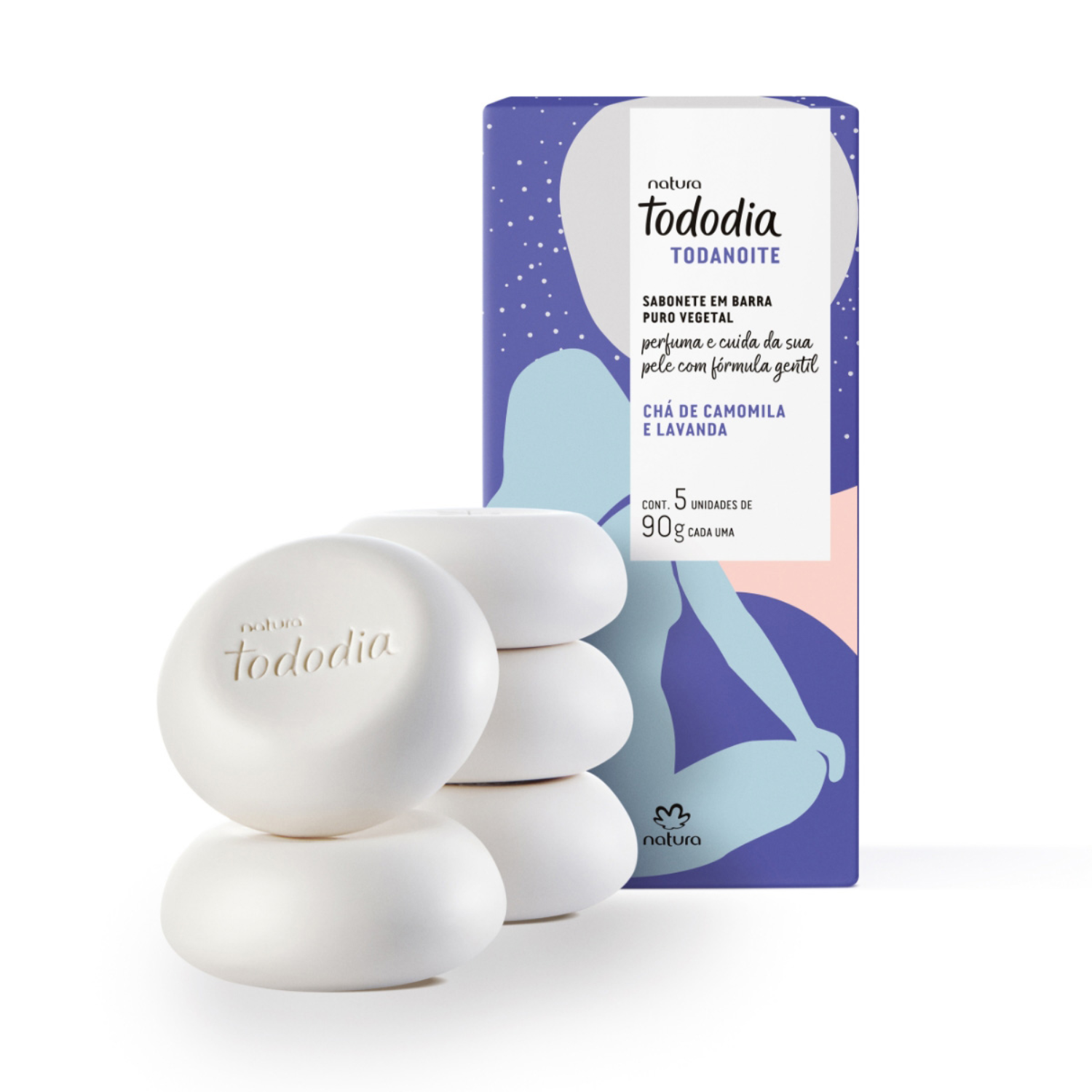 Natura Sabonete em Barra Tododia Todanoite: Chá de Camomila e Lavanda (450g)